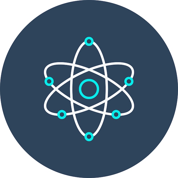 Icon van de atoomvector kan worden gebruikt voor Research and Science-iconset