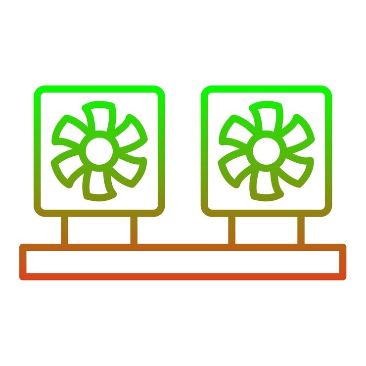 Vector icon van de autoventilator