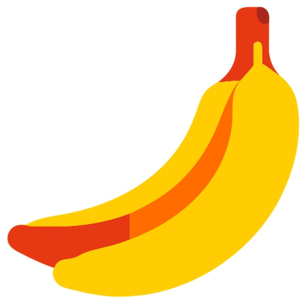 Icon van de banaan gekleurde vormen