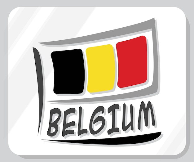 Vector icon van de belgische trotsvlag