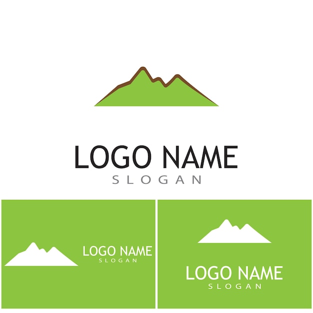 Icon van de berg Logo Template Vector illustratieontwerp