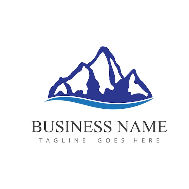 Icon van de berg Logo Template Vector illustratieontwerp