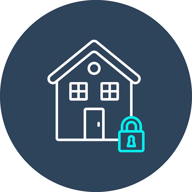 Icon van de beveiligingsvector van het huis kan worden gebruikt voor de iconenverzameling van onroerend goed