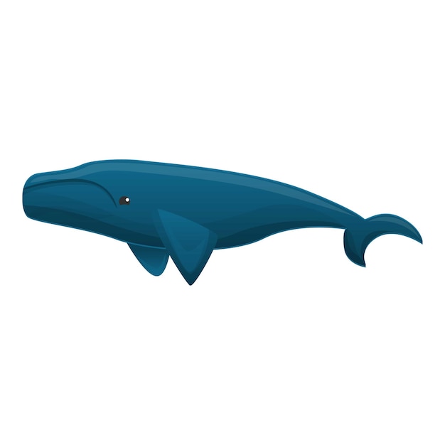 Icon van de blauwe walvis Cartoon van het vector-icoon van de blauwwalvis voor webontwerp geïsoleerd op witte achtergrond