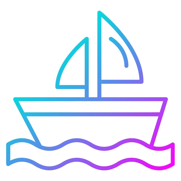 Icon van de bootvector kan worden gebruikt voor de iconen van het reisbureau