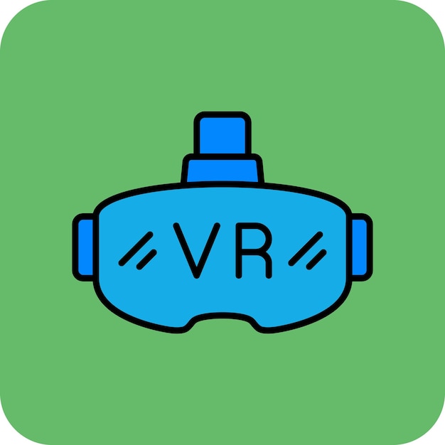 Vector icon van de bril vr