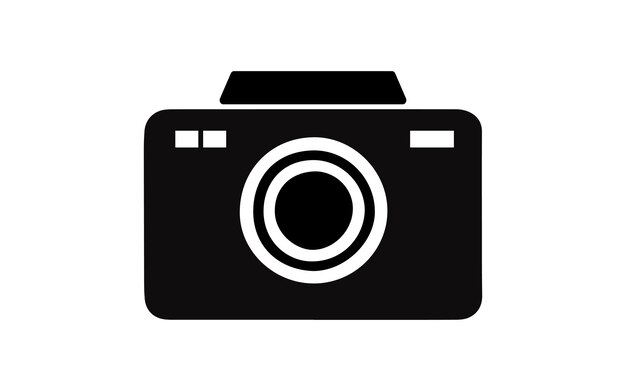 Icon van de camera in een platte vectorillustratie