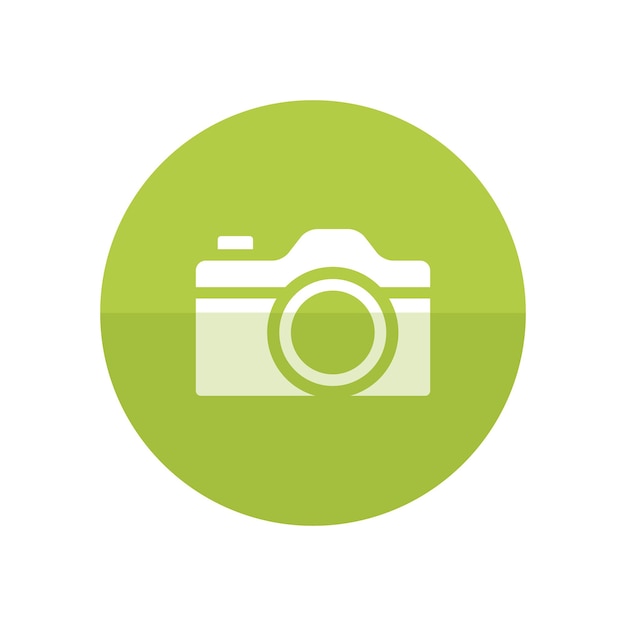 Icon van de camera in platte kleur cirkel stijl Fotografie foto elektronische beeldvorming