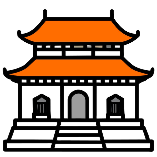 Vector icon van de chinese architectuur