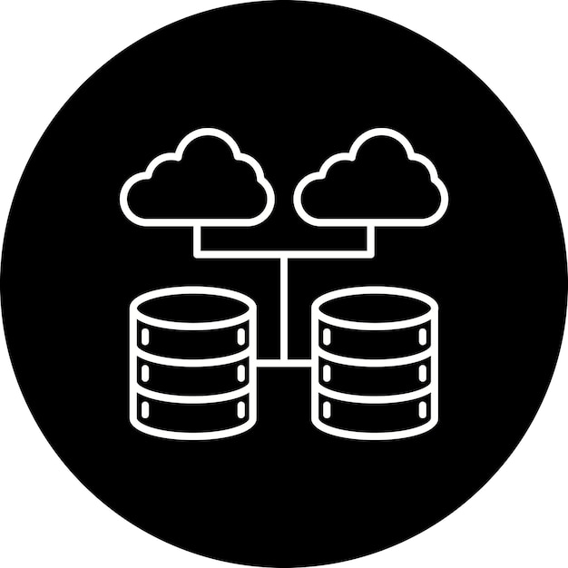 Icon van de clouddatabase