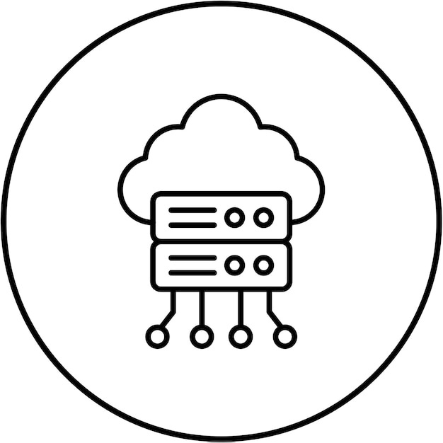 Icon van de cloudserver