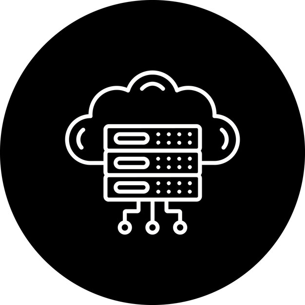 Icon van de cloudserver