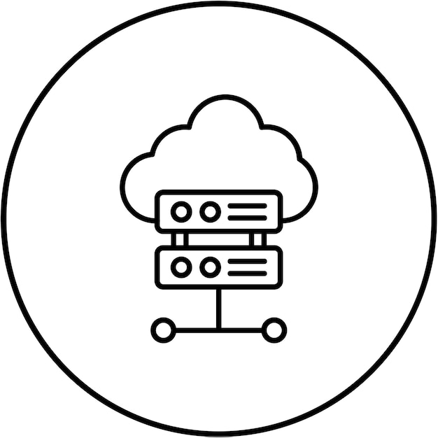 Icon van de cloudserver