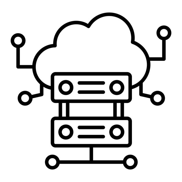 Icon van de cloudserver