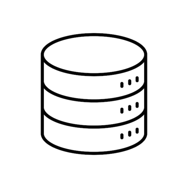 Icon van de databank Vlakke invulling verzameling