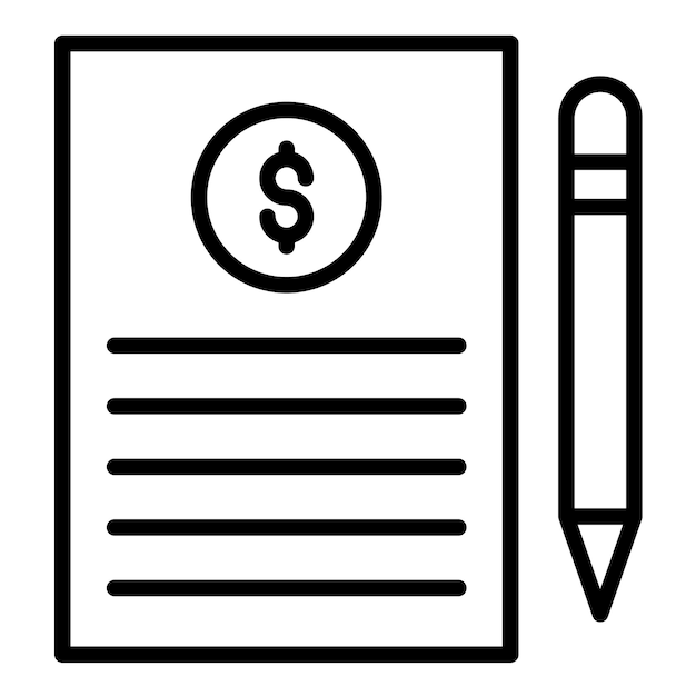 Icon van de documentvector van de lening Kan worden gebruikt voor de icoonset van de leen