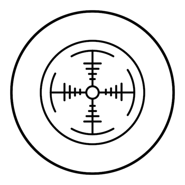 Vector icon van de doelvector van het leger kan worden gebruikt voor militaire iconen
