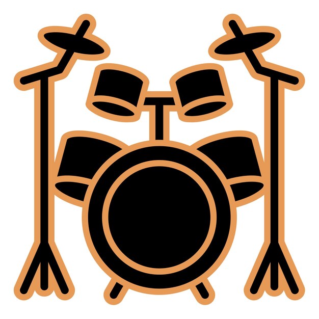 Vector icon van de drumkit