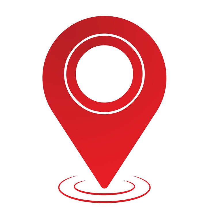 Vector icon van de dynamische locatie locatiepunt
