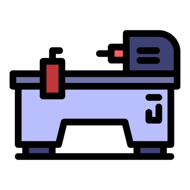 Icon van de elektrische freesmachine outline van de elektrische fresmachine vector icoontje kleur vlak geïsoleerd