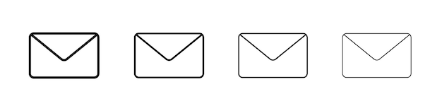 Icon van de enveloppe lineair logo geïsoleerd
