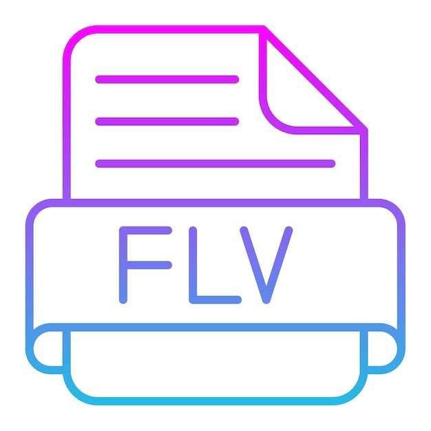 Vector icon van de flv