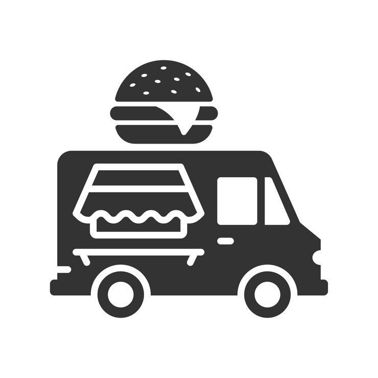 Vector icon van de foodtruck vector illustratie