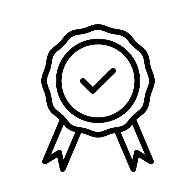 Icon van de garantie geïsoleerd op witte achtergrond