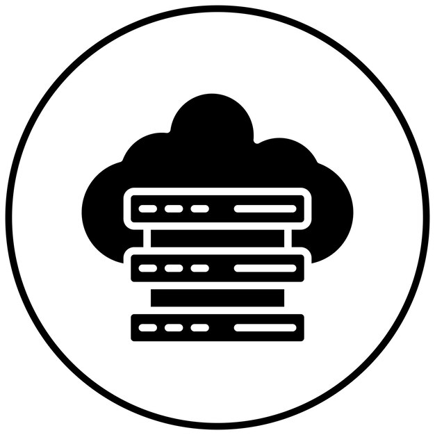 Icon van de gegevensopslagvector van het netwerk Kan worden gebruikt voor het netwerk-iconset