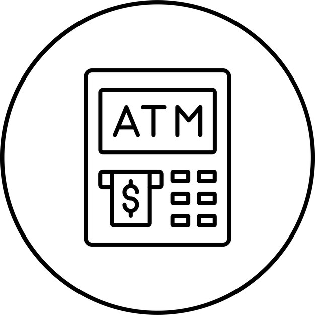 Icon van de geldautomaat