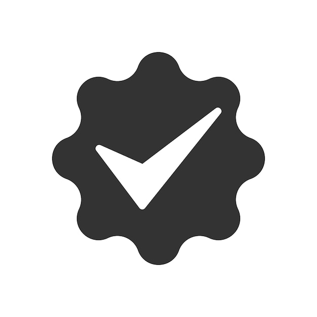 Vector icon van de goedgekeurde tag