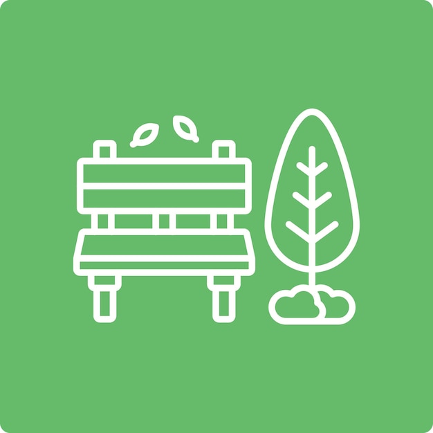 Icon van de herfstbank