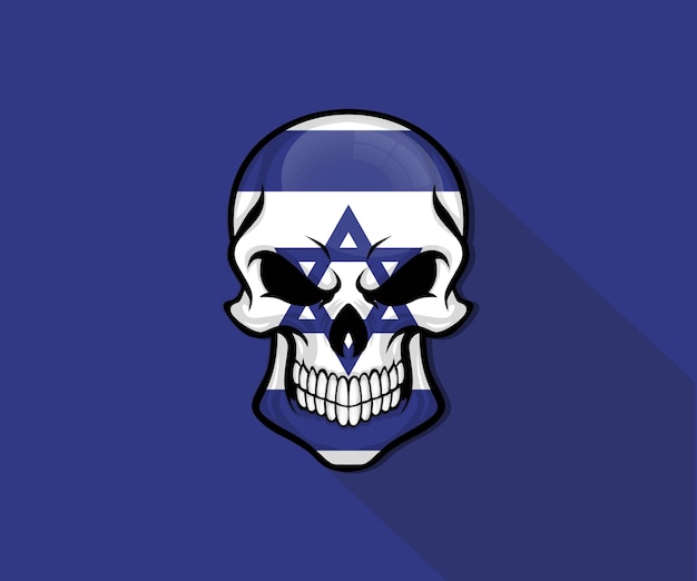 Vector icon van de israel skull pride vlag