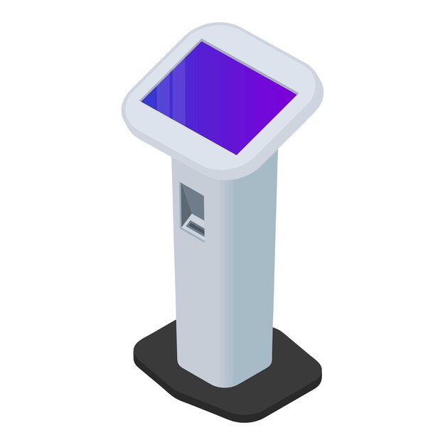 Icon van de kioskstand isometrisch van de kioskstand vector icoon voor webontwerp geïsoleerd op witte achtergrond