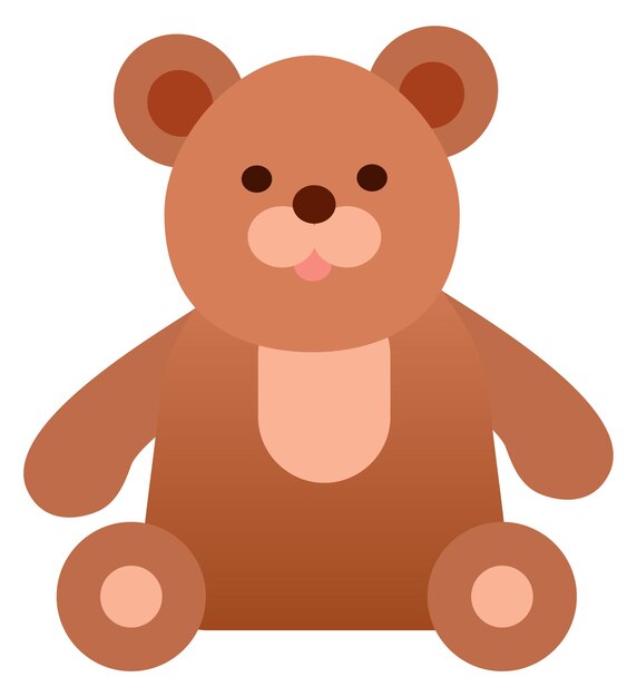 Icon van de kleur van de teddybeer Zacht speelgoed voor kinderen