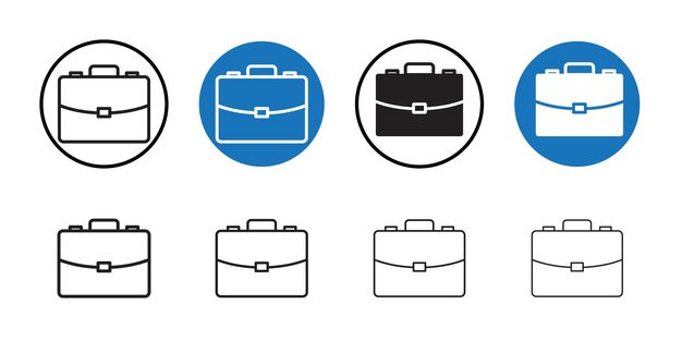Icon van de koffer 2 Thin Line Art Collection