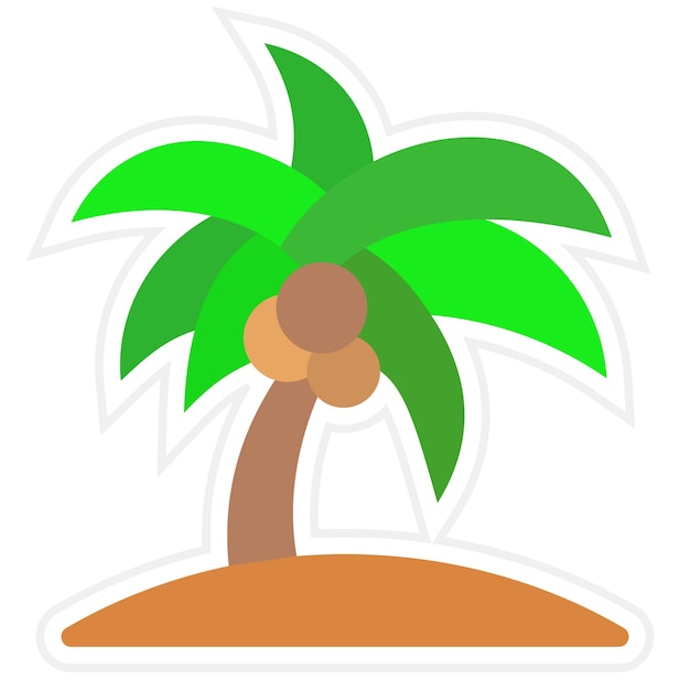 Icon van de kokosnootboom