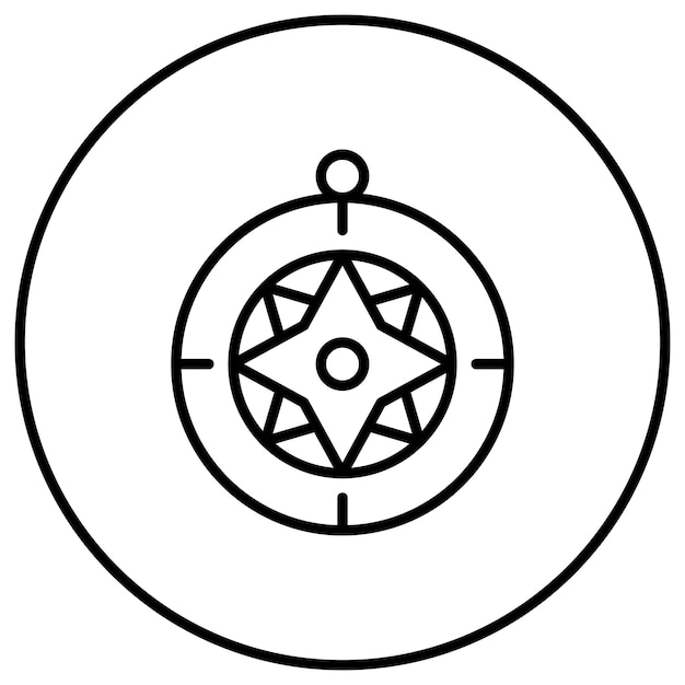 Icon van de kompasvector kan worden gebruikt voor Office Stationery-iconset