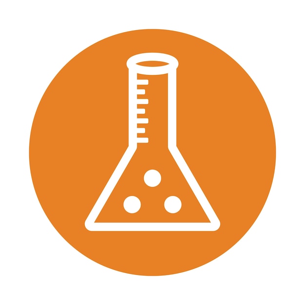 Icon van de laboratoriumchemie Oranje kleur vector EPS