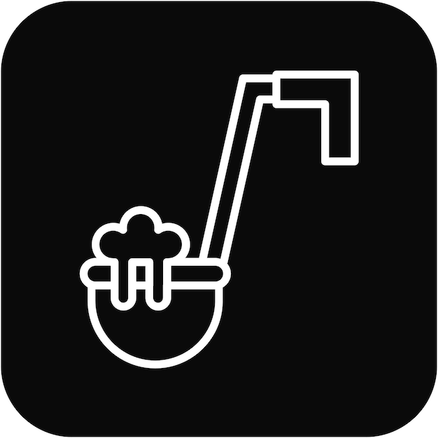 Vector icon van de ladle vector kan worden gebruikt voor de iconen van de metallurgie