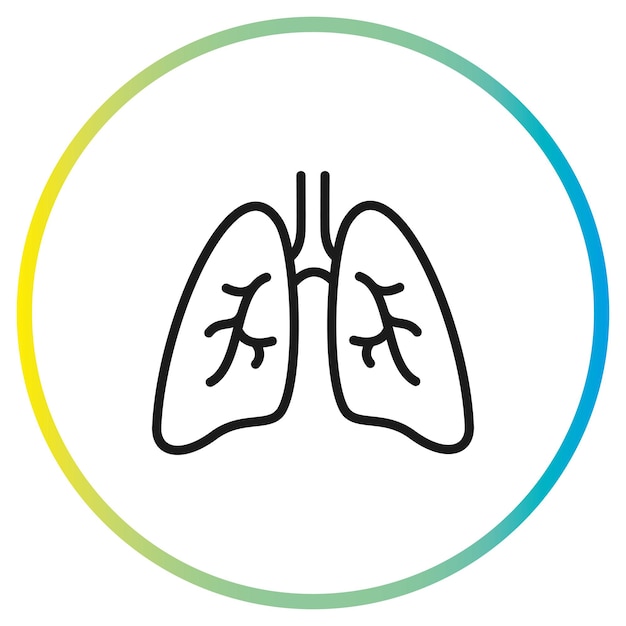 Icon van de longen