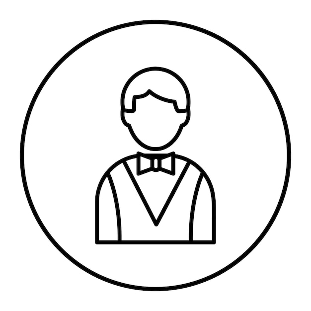Icon van de mannelijke croupier