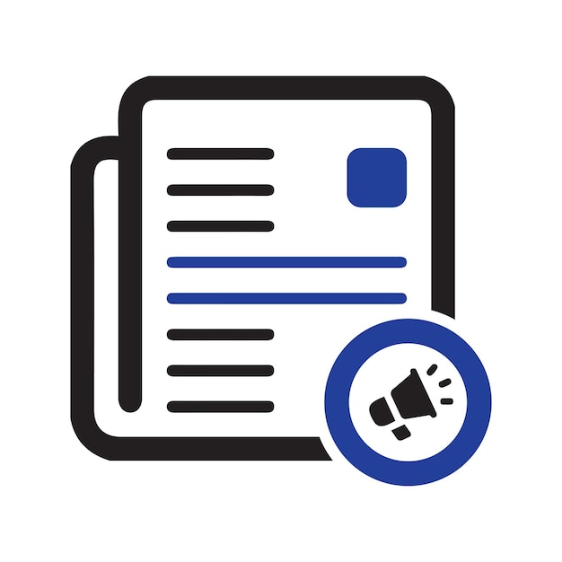 Icon van de marketing van het artikel
