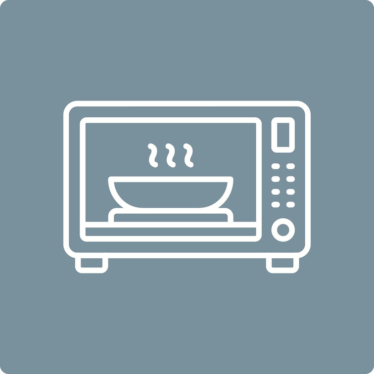 Icon van de microgolfoond