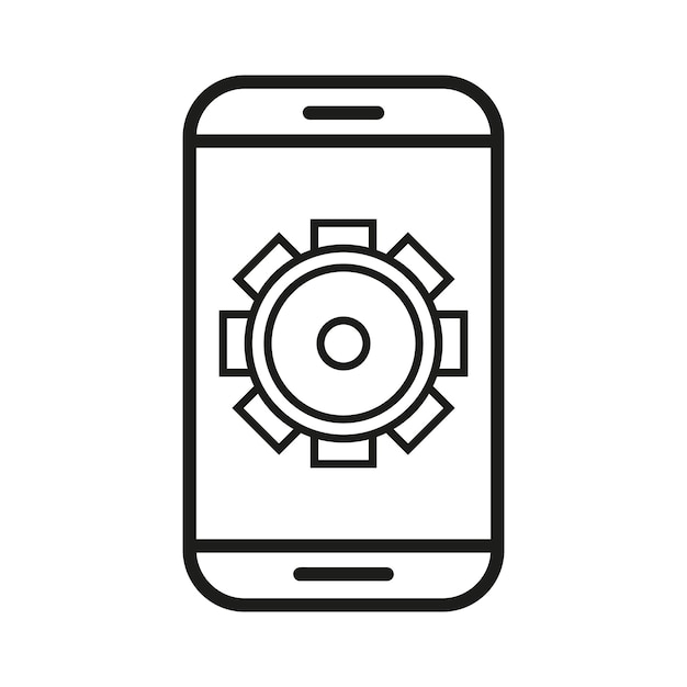 Icon van de mobiele lijn