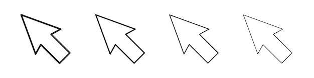 Icon van de muis Outline teken symbool set