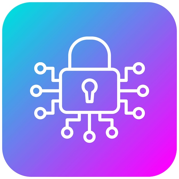 Icon van de netwerkencryptie-vector Kan worden gebruikt voor de netwerk-iconset
