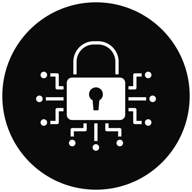Icon van de netwerkencryptie-vector Kan worden gebruikt voor de netwerk-iconset