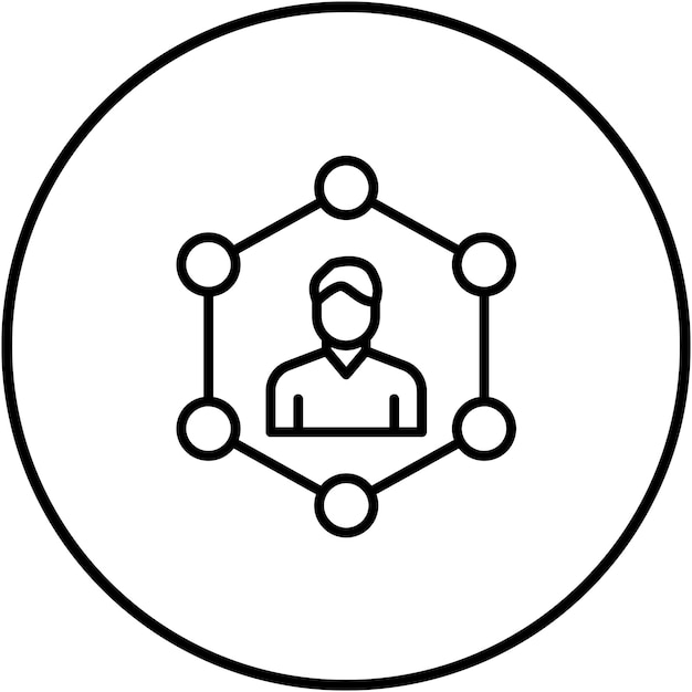 Icon van de netwerksegmentatievector Kan worden gebruikt voor de netwerk-iconset