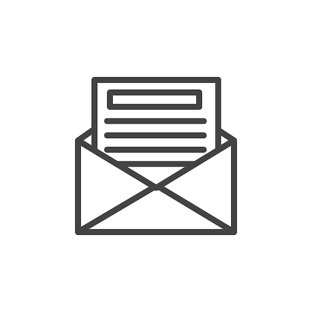 Icon van de nieuwsbrief Symbolische markering in gevulde stijl